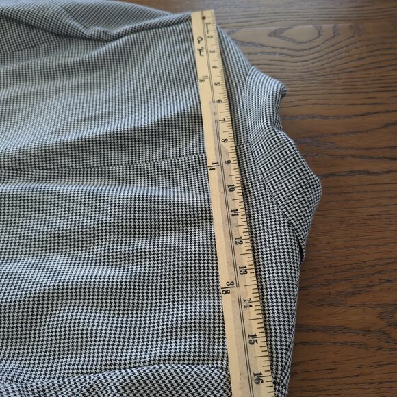 Lauren Ralph Lauren‎ Womens Houndstooth Blazer Jacket Black White 2-Button sz 10 - Picture 14 of 16